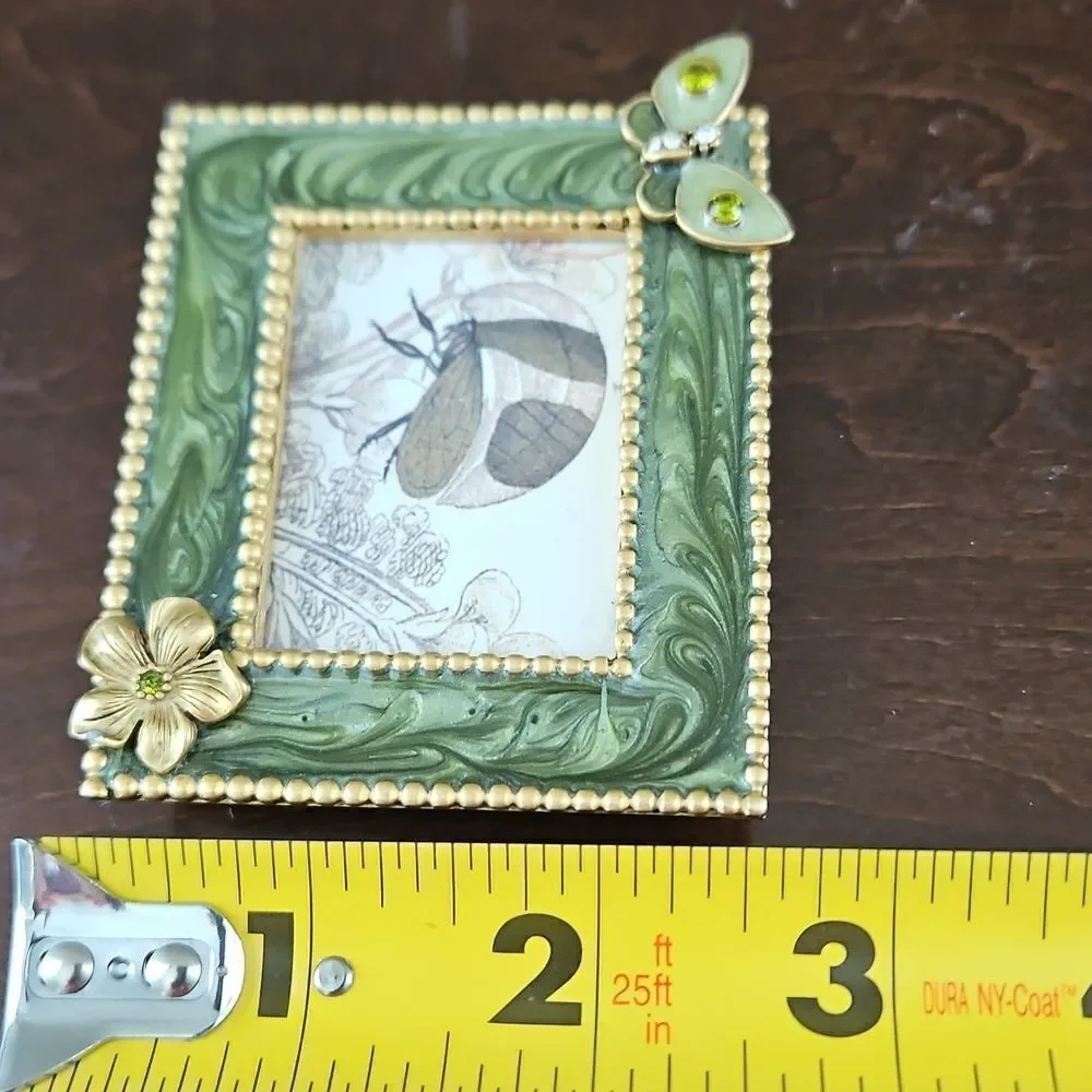 Vintage Picture Frame with Butterfly Accent